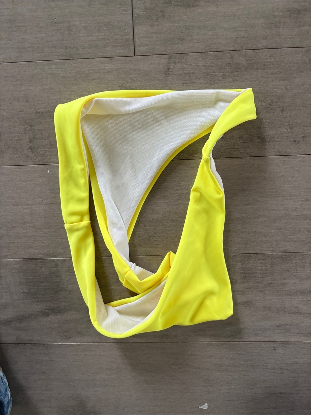 Bright Yellow 3 Piece Bikini Set Size Medium Swimwear Cover Up - Picture 11 of 11